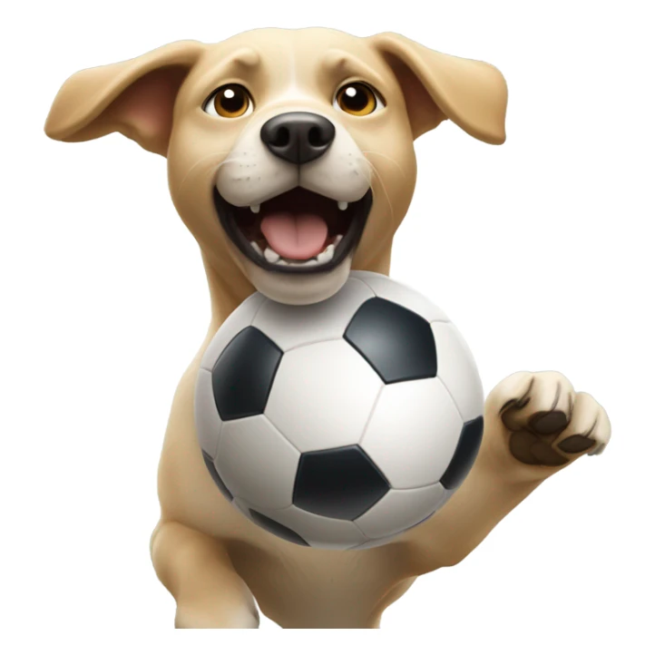 Dog playing football sticker