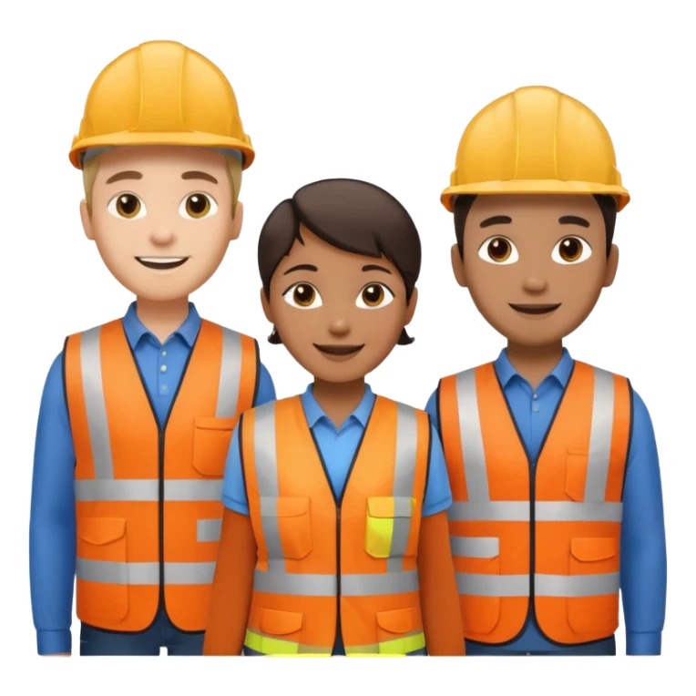 group of multiracial railway engineers sticker