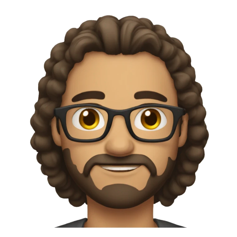 barbue brun tenebreux se film  sticker