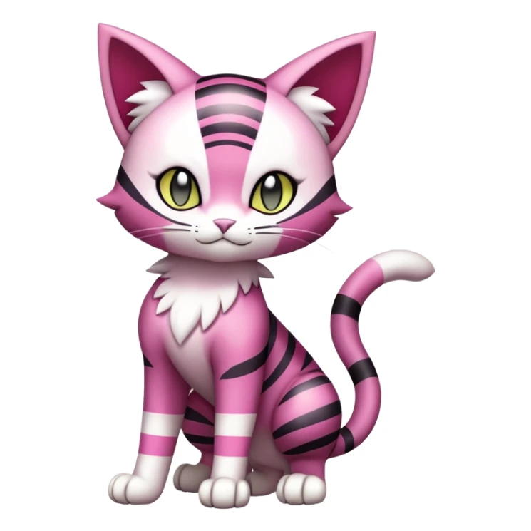 Liepard-Skitty-Delcatty-Pokémon-Fakémon-hybrid-creature (full body) sticker