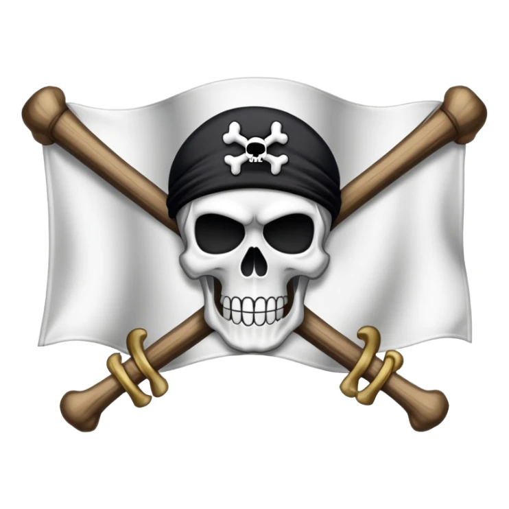 Whitebard's crew flag from anime one piece sticker