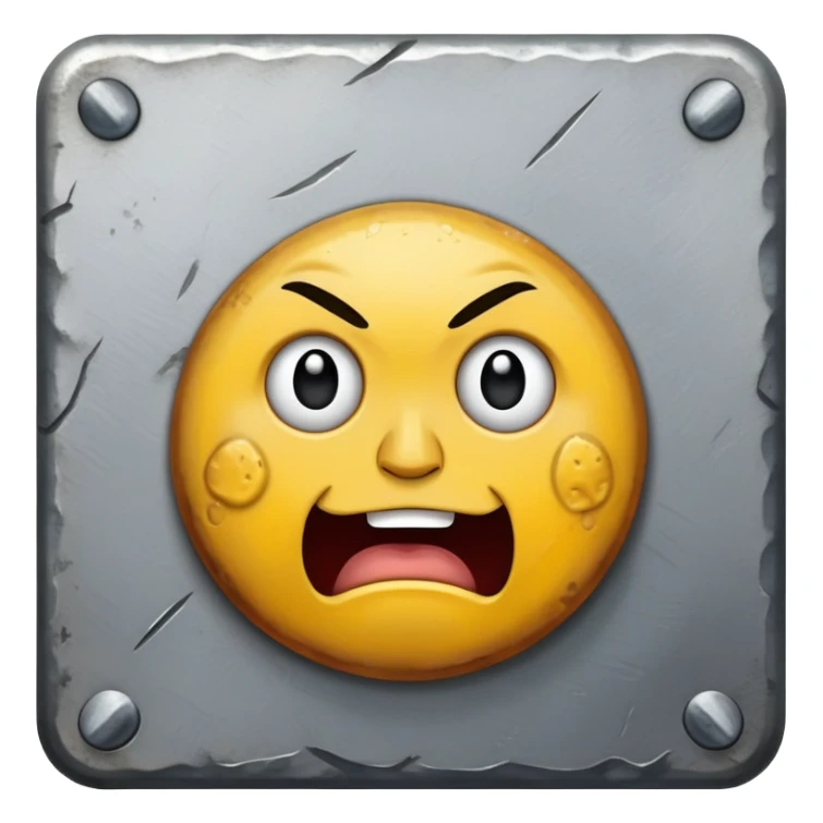 small, fat wall nail that looks hammered with an expressive face sticker