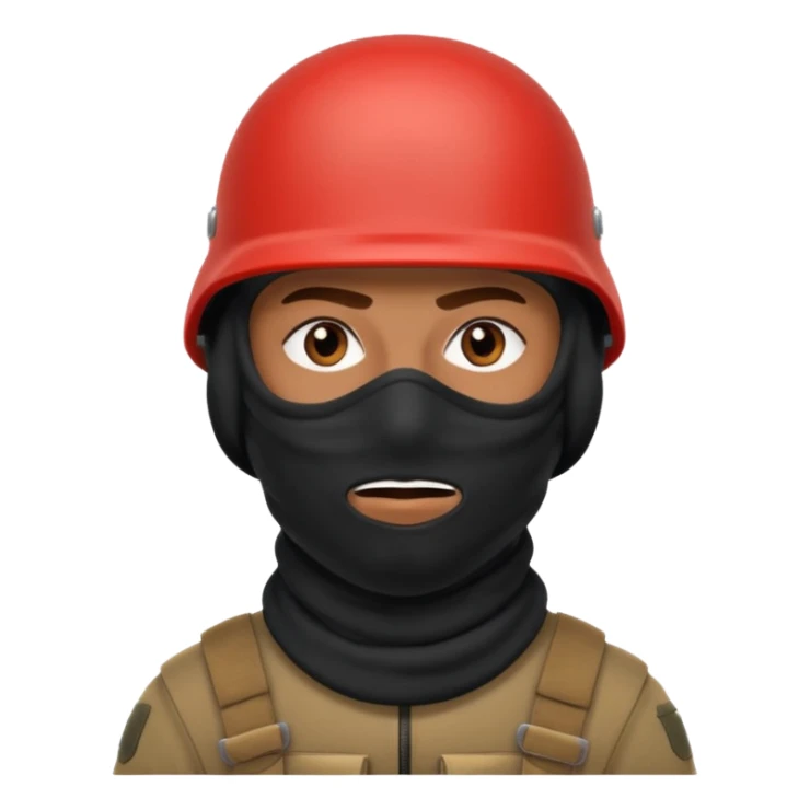 
Iraqi man soldier in helmet and balaclava sticker