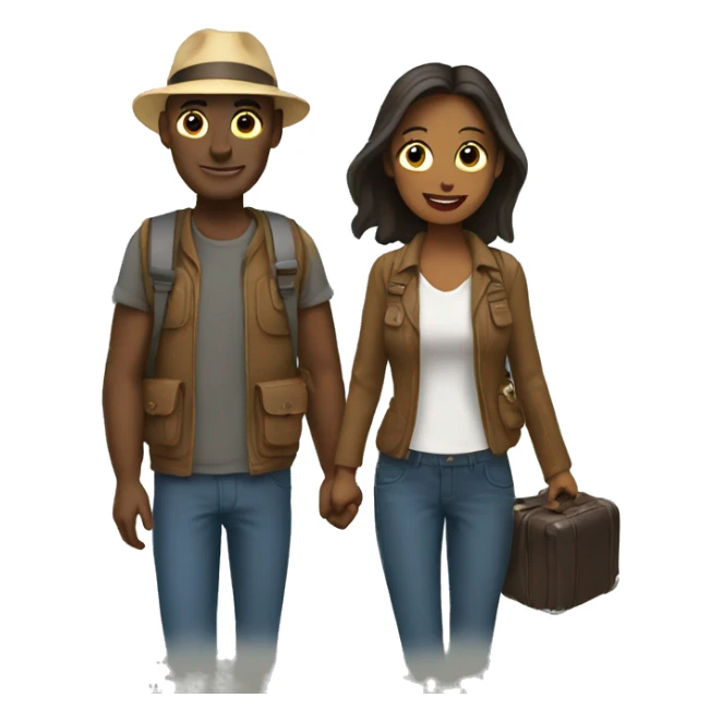 Couple Traveling sticker