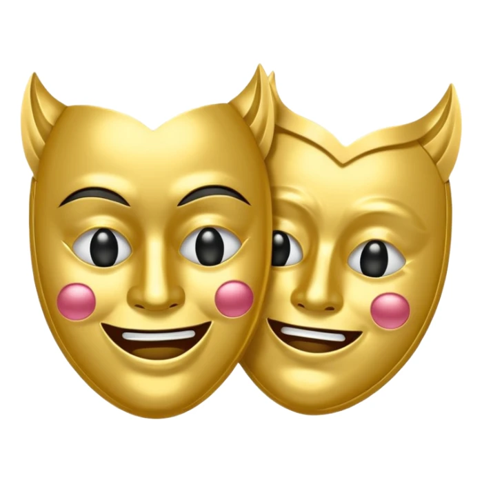 Two mask one is happy the other is sad sticker