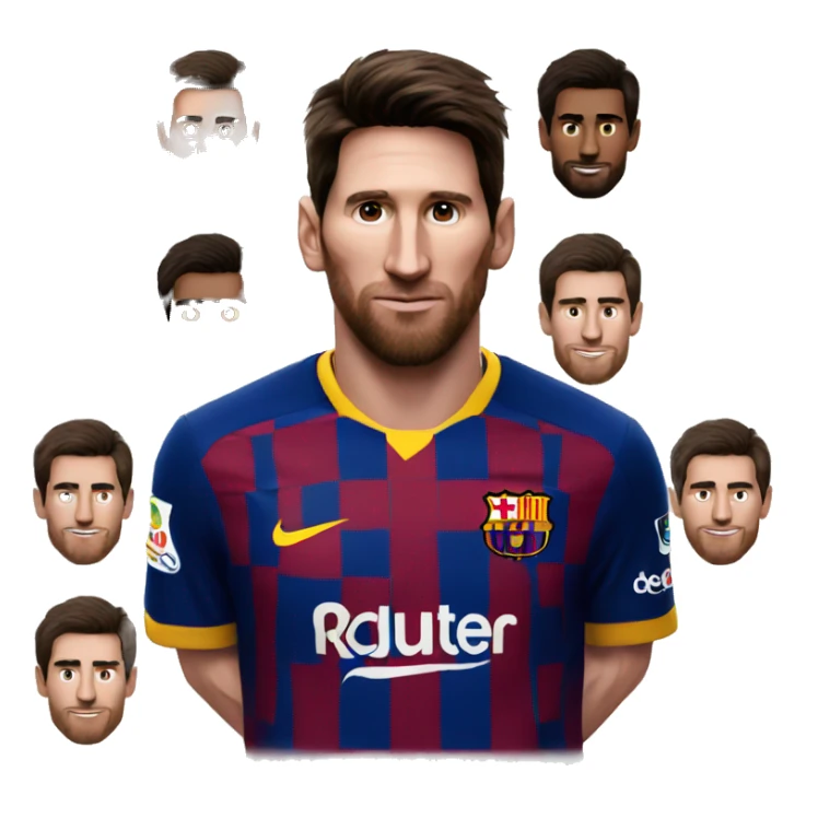Messi in a barcelona shirt sticker
