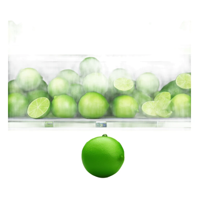 Limes on the floor of a supermarket  sticker