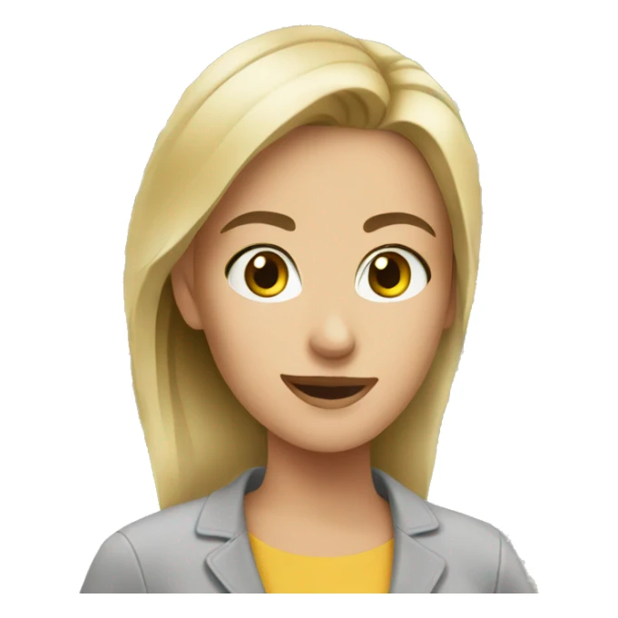 White woman shopping sticker