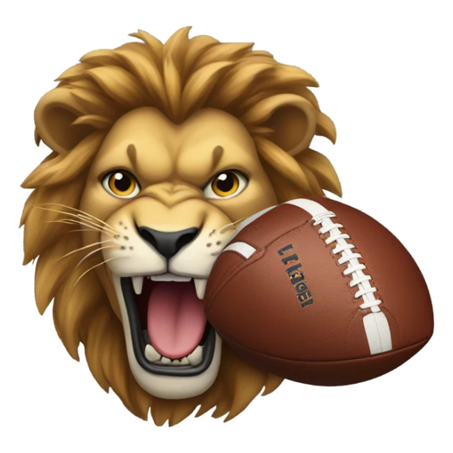 Fierce Lion carrying a football sticker