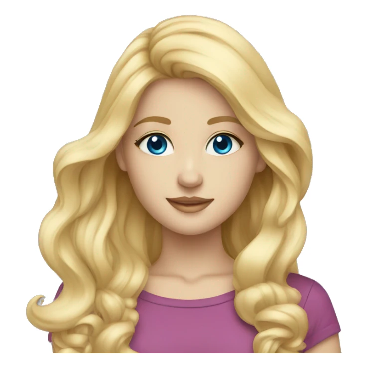 Pretty blonde girl with blue eyes teenager sticker