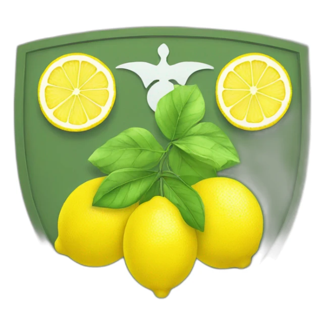 monetary sign coat of arms of lemon sticker