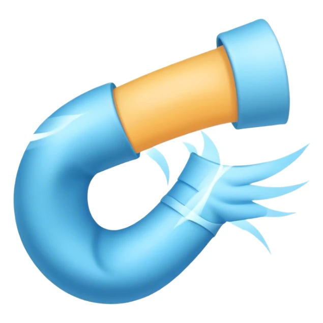 Wind coming out of an elbow  sticker