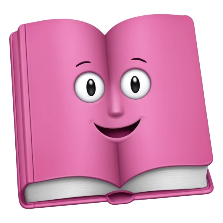 generate an ios genmoji of a pink book "IT ENDS WITH US"  sticker