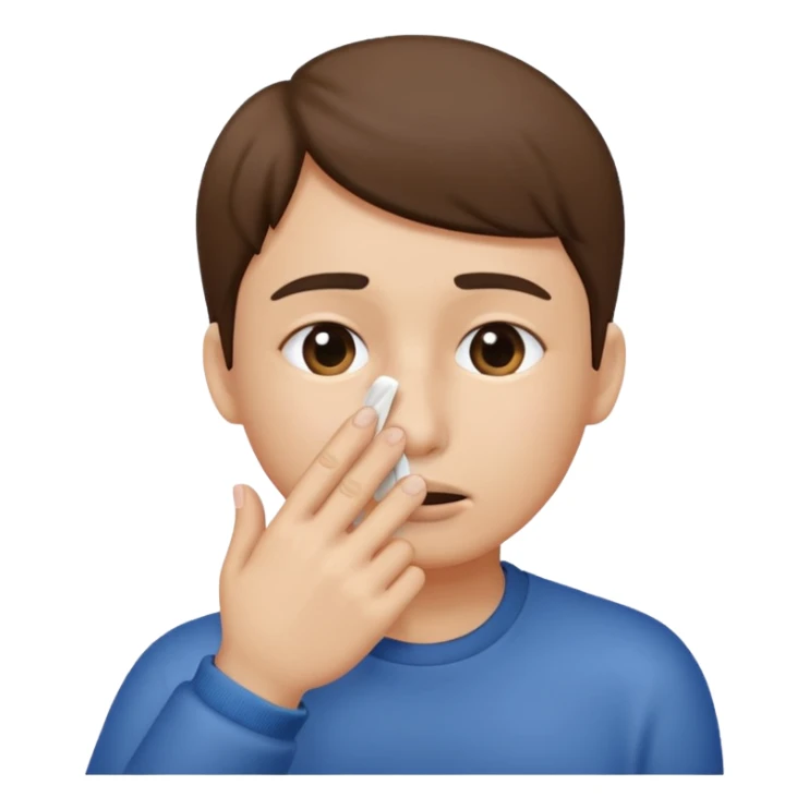 Wiping your nose with your finger sticker