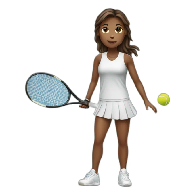 Tennis girl sticker