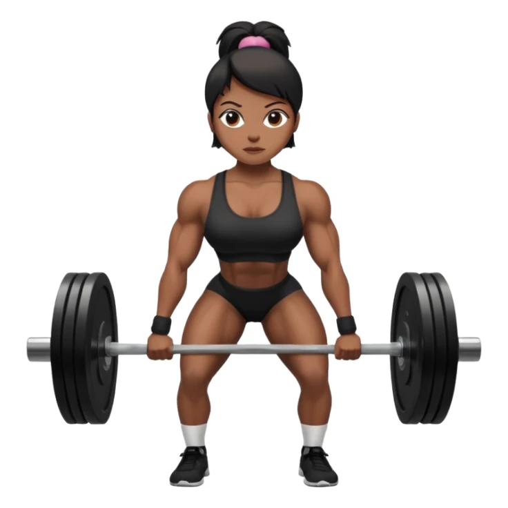 Deadlift woman black sticker