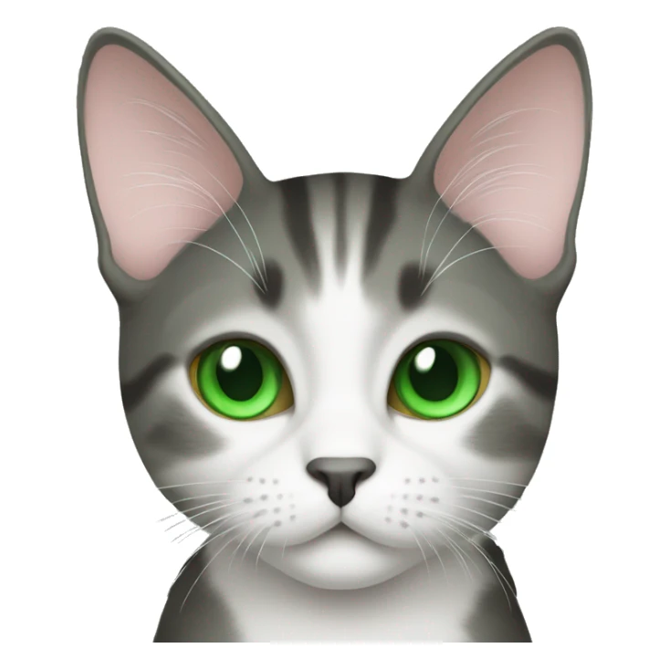 maine coin cat with green eyes  sticker