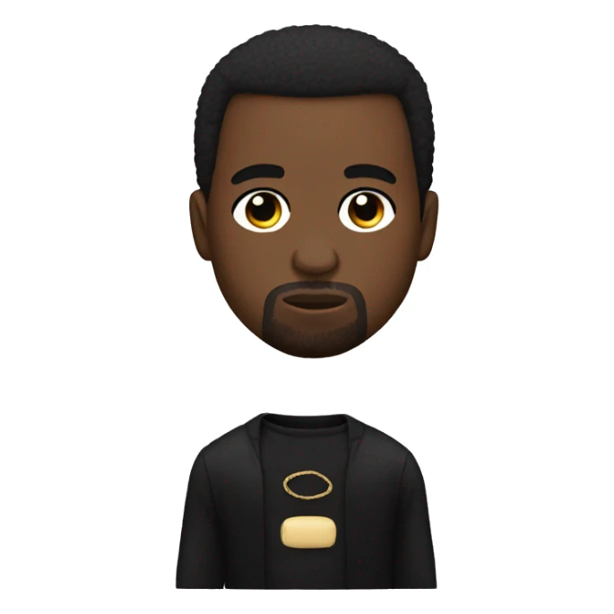 Kanye west wearing a black tutu sticker