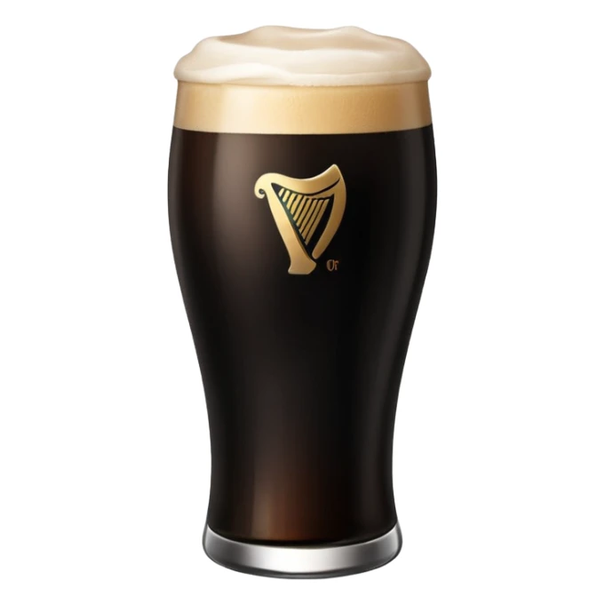 pint of guinness with flat head sticker