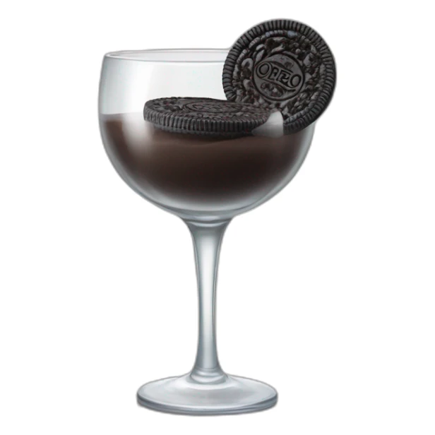 Oreo in a glass of milj sticker