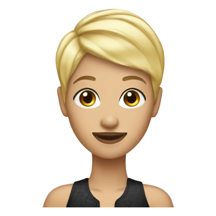 Blond crop pixie haircut woman  sticker