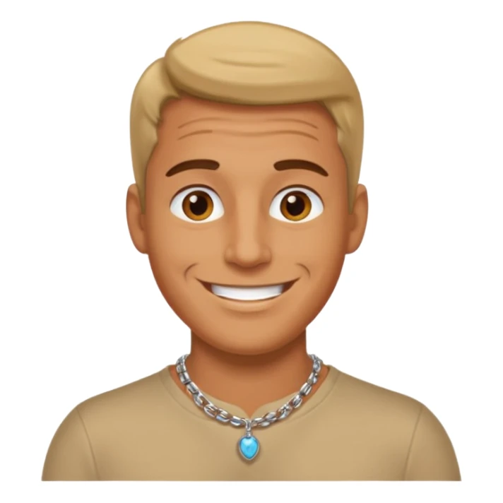 a rockstar man wearing necklace sticker