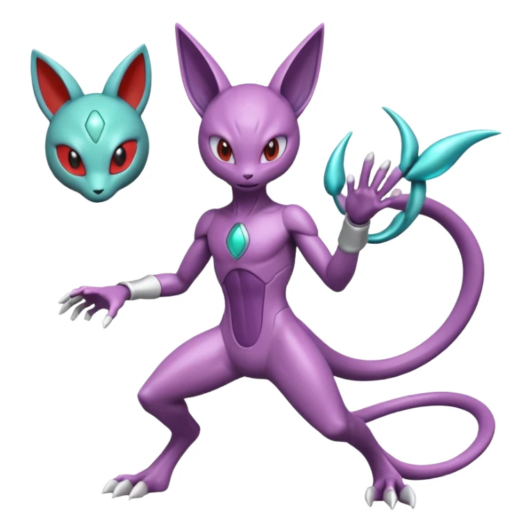 Mewtwo-Hawlucha-Genesect-Deoxys-Espeon-alien-hybrid-fusion sticker