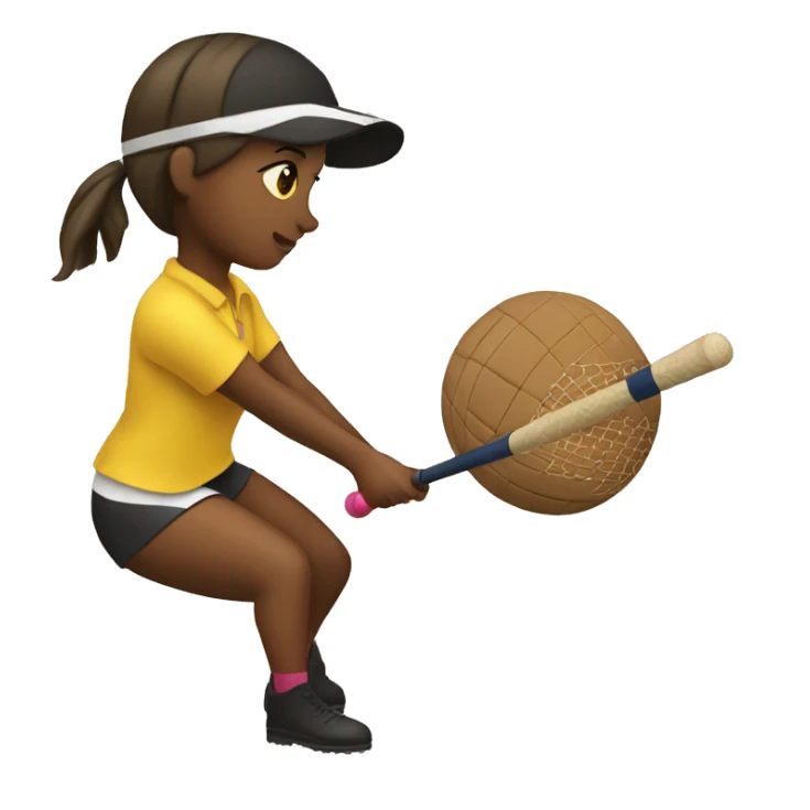a girl hitting the ball playing horse polo sticker