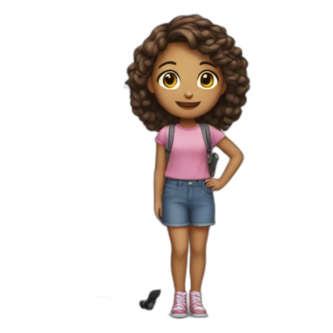 girl luggage sticker