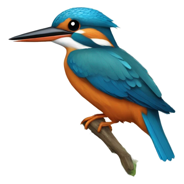 Kingfisher on a letter C made of branches sticker