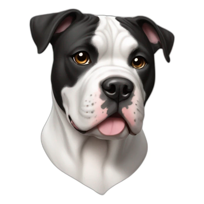 black-and-white-american-bulldog sticker