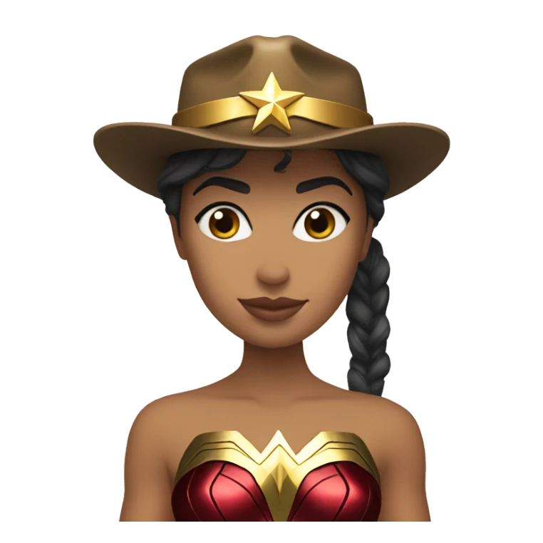 wonder woman in funny hat sticker