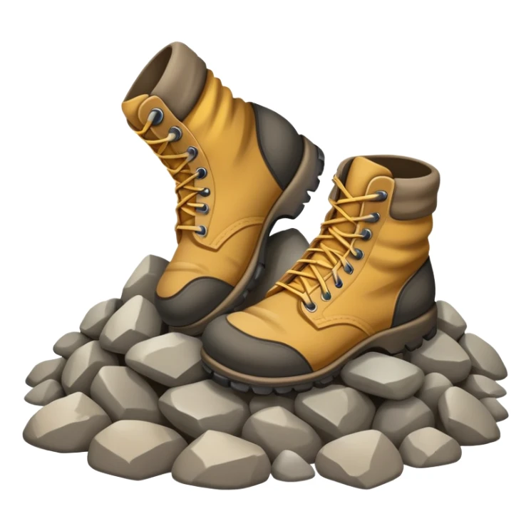 Foot kicking through a pile of rocks sticker