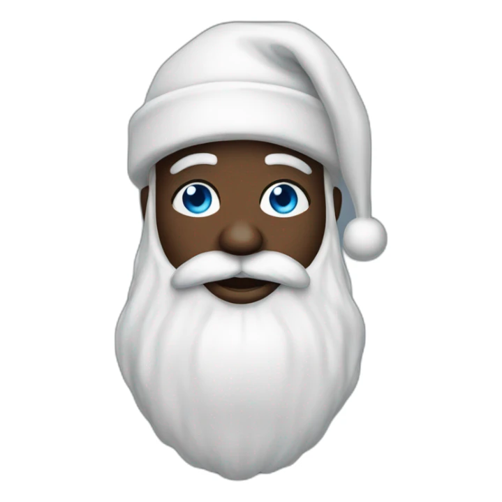 black santa with and blu eyes sticker