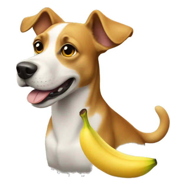 dog with a banana gar sticker