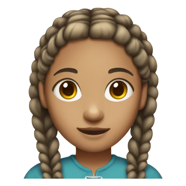 girl with braids and light skin sticker