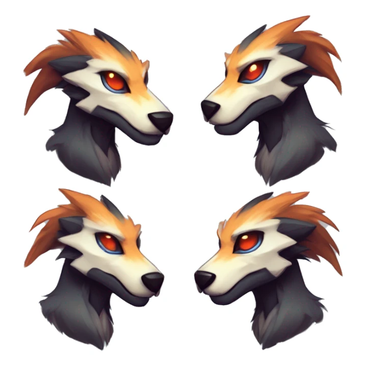 Cute Protogen-vernid-sergal-wickerbeast by griffsnuff & LiLaiRa & Falvie sticker