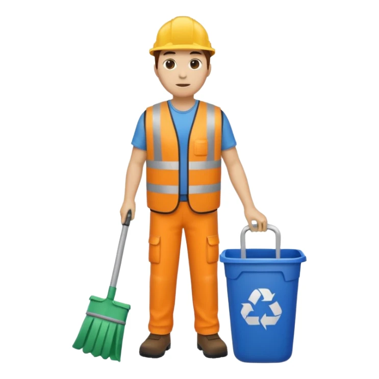 waste-management, safety vest, trash picker, cleaning up trash, full body sticker