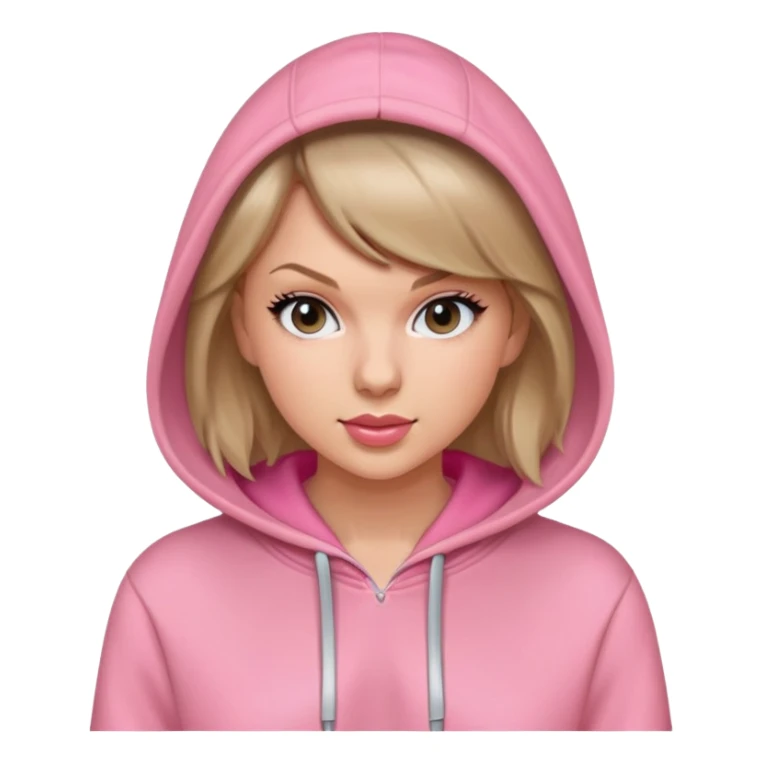 Taylor swift wearing a pink hoodie  sticker