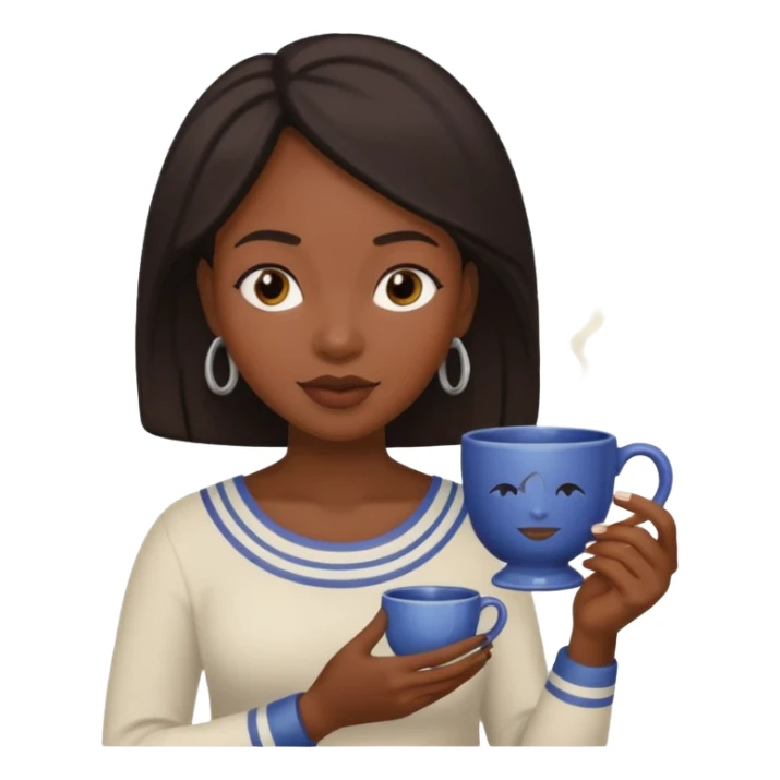 black womanPeople Holding Cup sticker