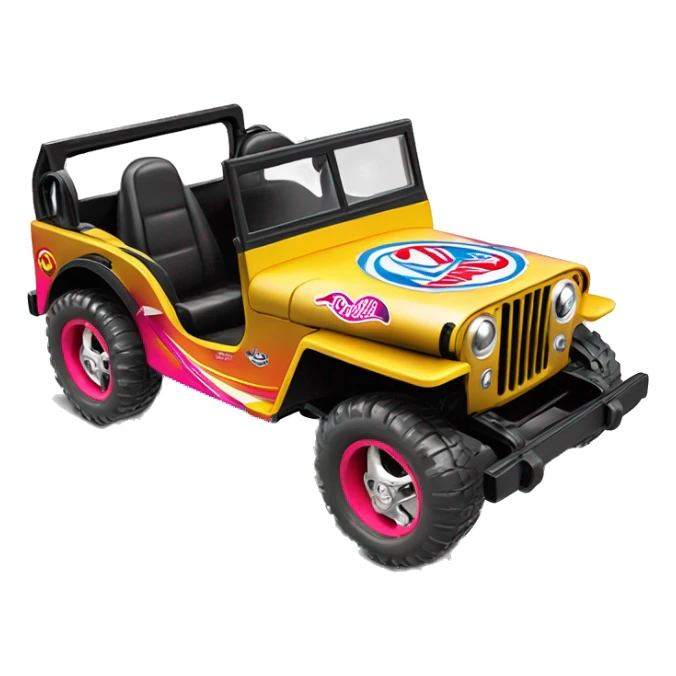 Hot wheels Premium Barbie 1941 Willy’s jeep  sticker