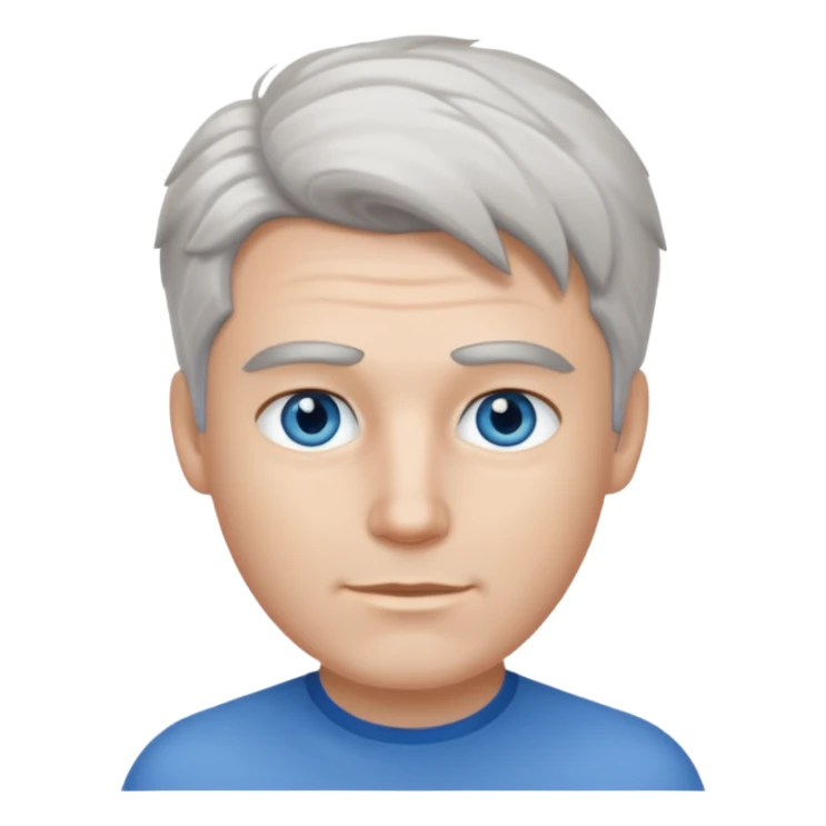 white man salt and pepper hair sticker