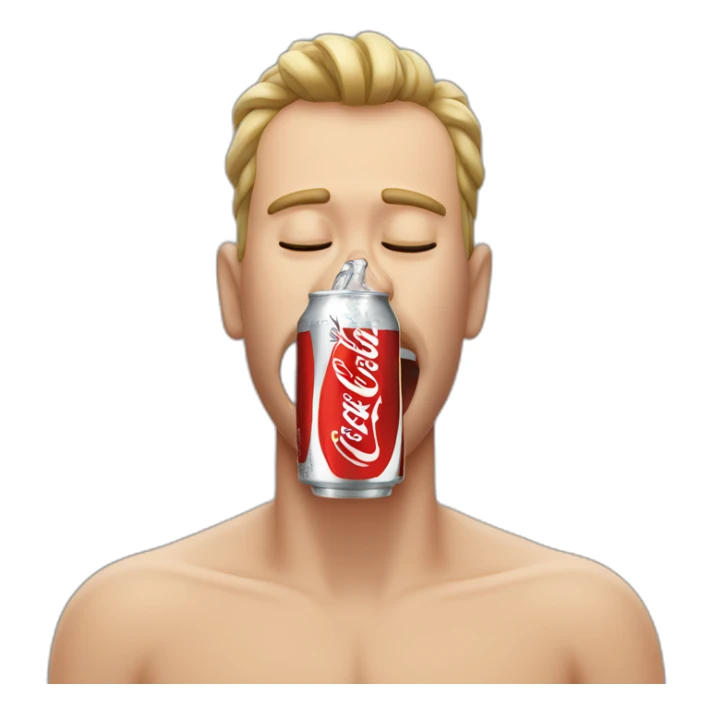 Man sneezing Diet Coke from his nose sticker