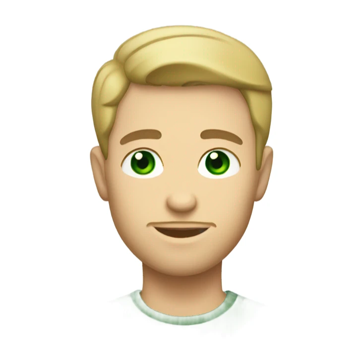 light skinned Caucasian male, green eyes, and light beard sticker