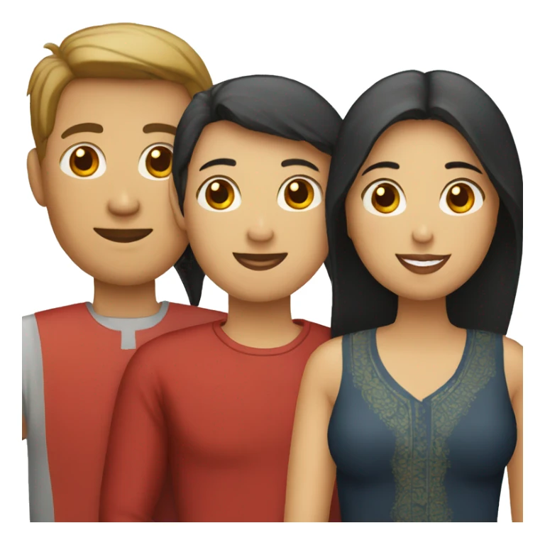 couple with vietnamese man and tunisian woman sticker