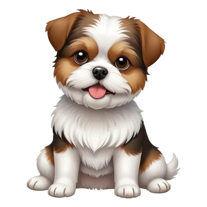 Tricolor Shihtzu jack russel terrier sticker
