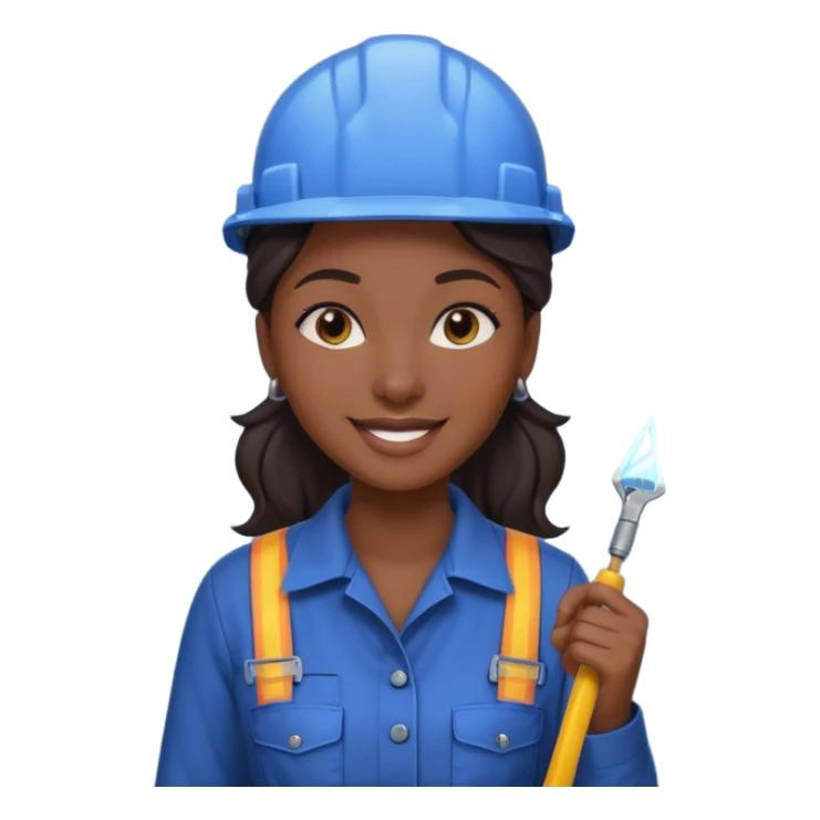 black woman, beautiful, she is an electrician sticker