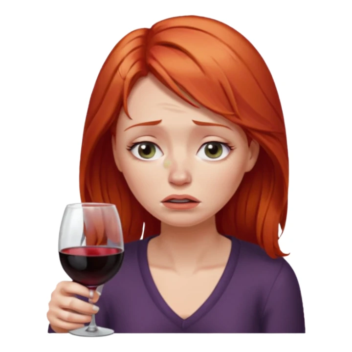 Drinking crying make lawyer light red hair  sticker