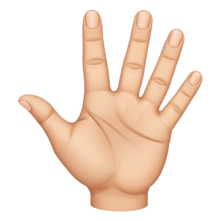 A finger pointing to a hand with three fingers up. make the finger point to the base knuckle of the three fingers that are up sticker