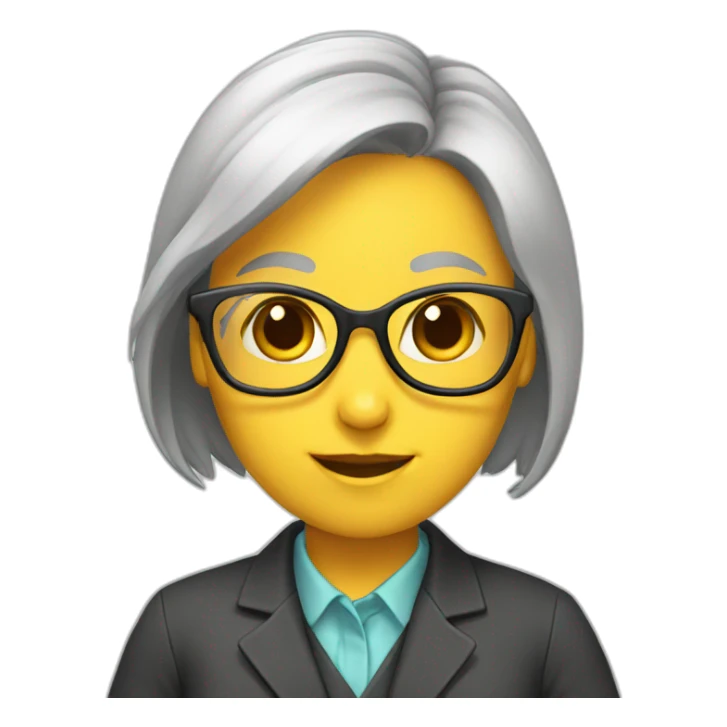 A female rabbit as a female professor sticker